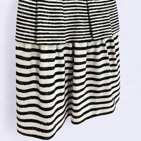 NWT | Vintage BCBG | Black and White Striped Cocktail Dress - Picture 4 of 8